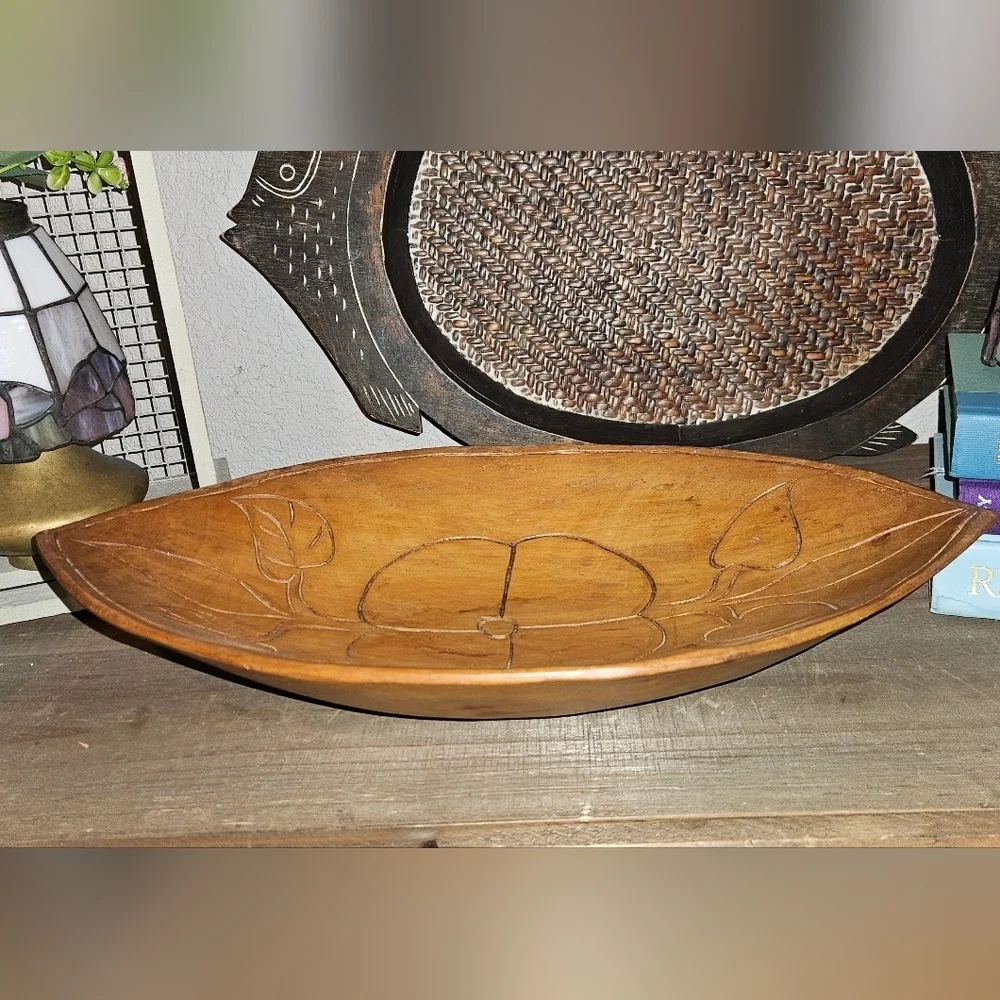 Wood Flower Bohemian Decorative Bowl
